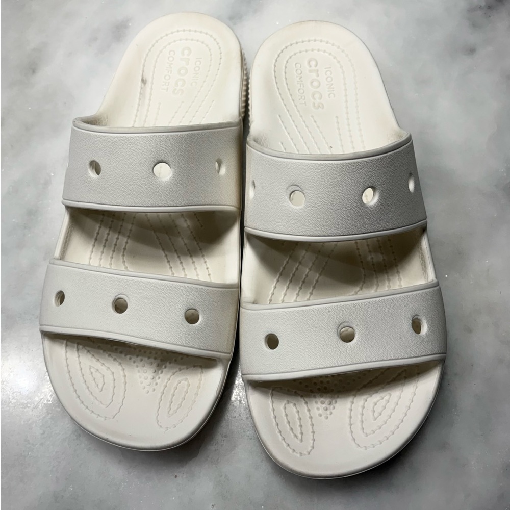 Crocs White Slides